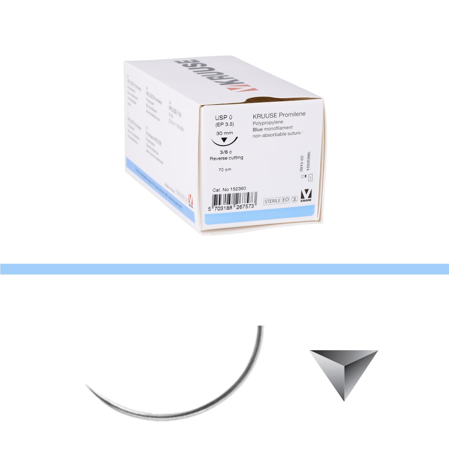 Promilene KRUUSE USP0 70cm 30mm Nadel 3/8Kreis schn. 18Stk Promilene KRUUSE USP0 70cm 30mm Nadel 3/8Kreis schn. 18Stk