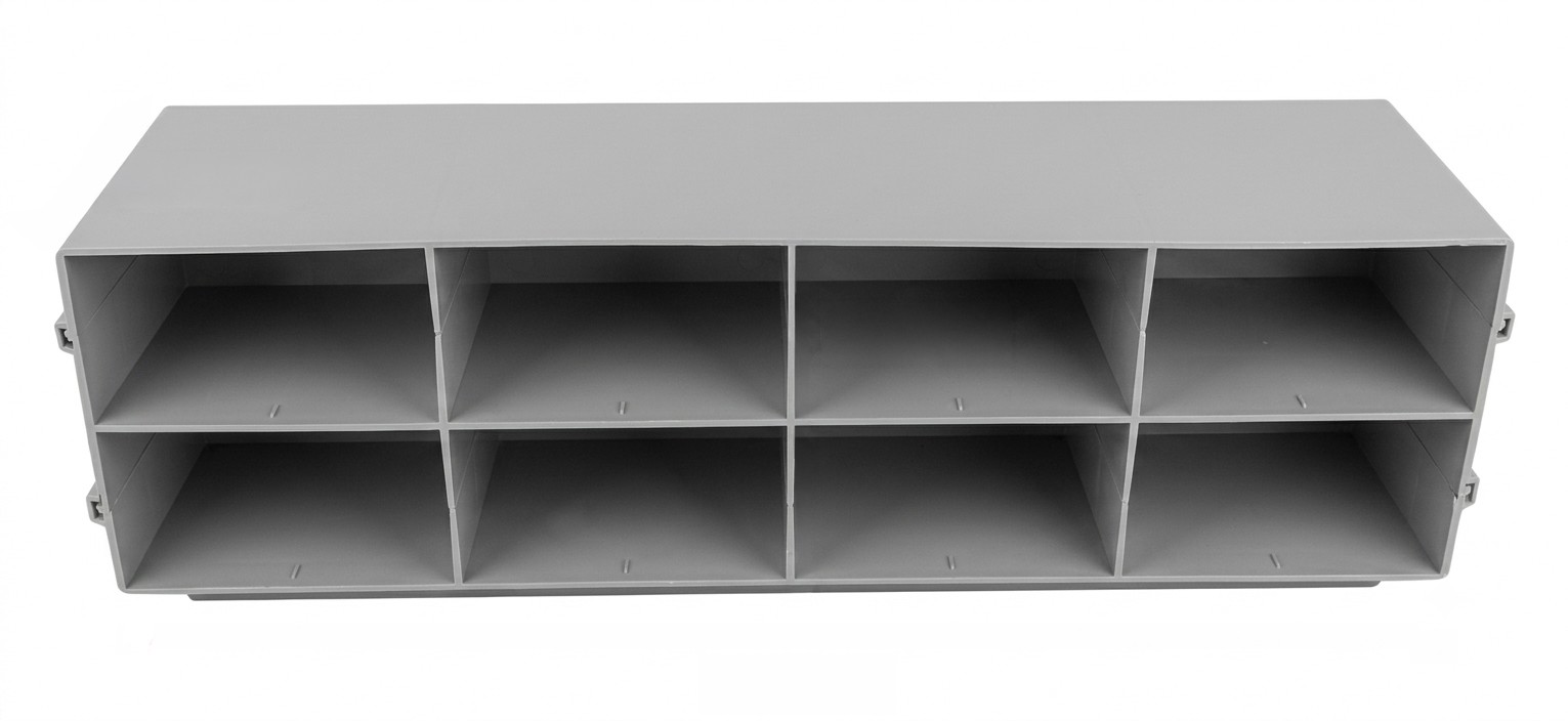 Schubladenbox, Aufbewahrungseinheit, Schrankfacherweiterung, Kunststoff, grau