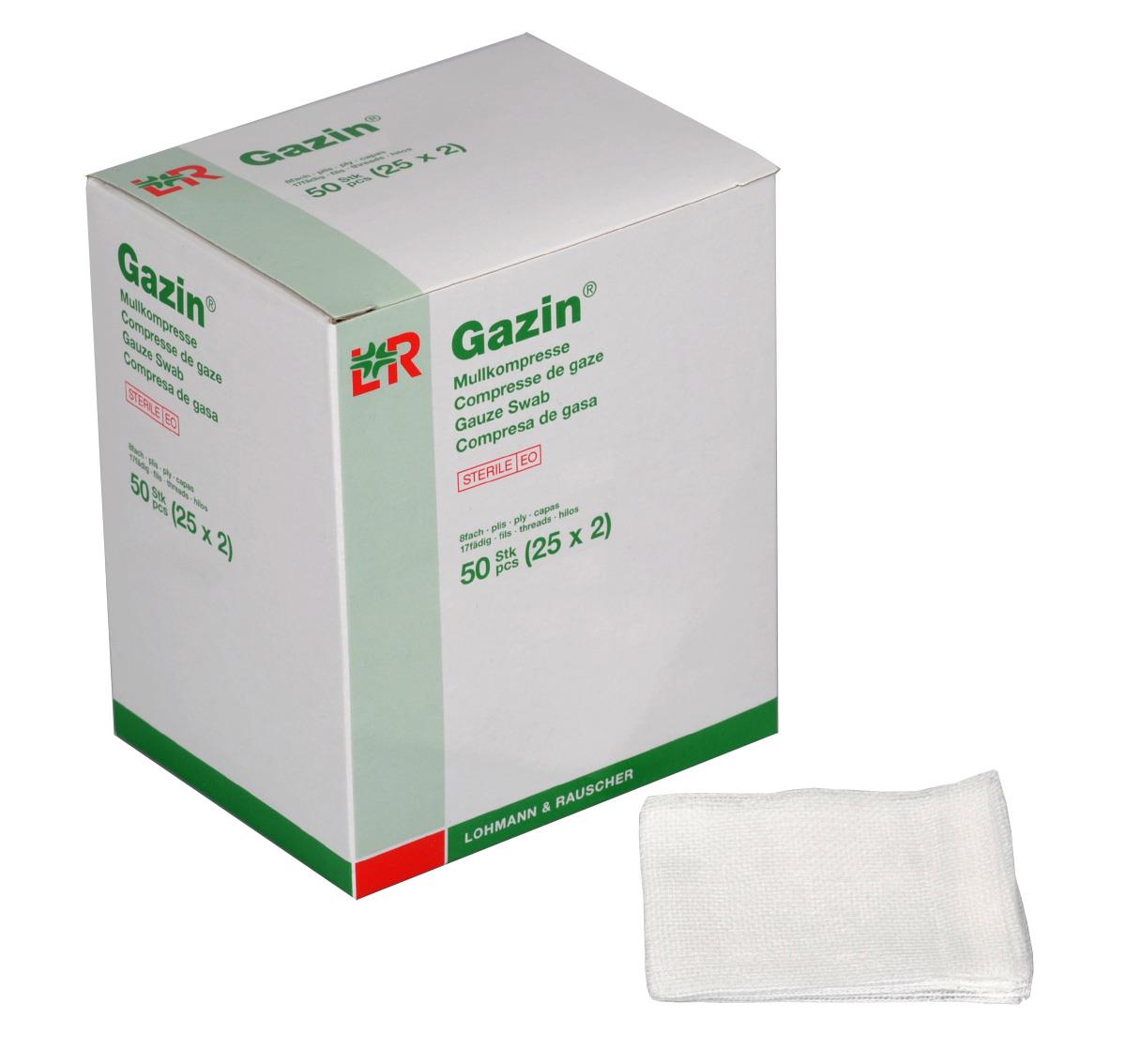 Gazin Mullkompressen 8-fach steril 5x5cm 25 x 2 Stk. Gazin Mullkompressen 8-fach steril 5x5cm 25 x 2 Stk.