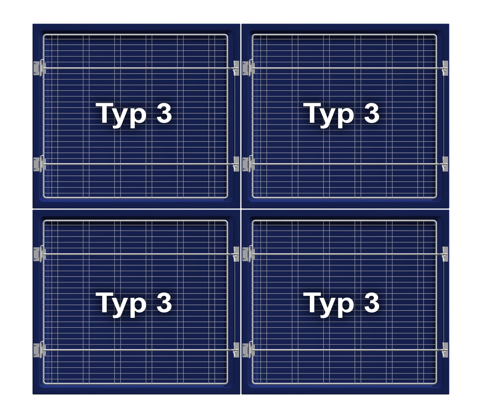 MK 23 Gestell  für Tierboxenkombinationen   3 x Typ 1 und  2 x Typ 3 MK 23 Gestell  für Tierboxenkombinationen   3 x Typ 1 und  2 x Typ 3