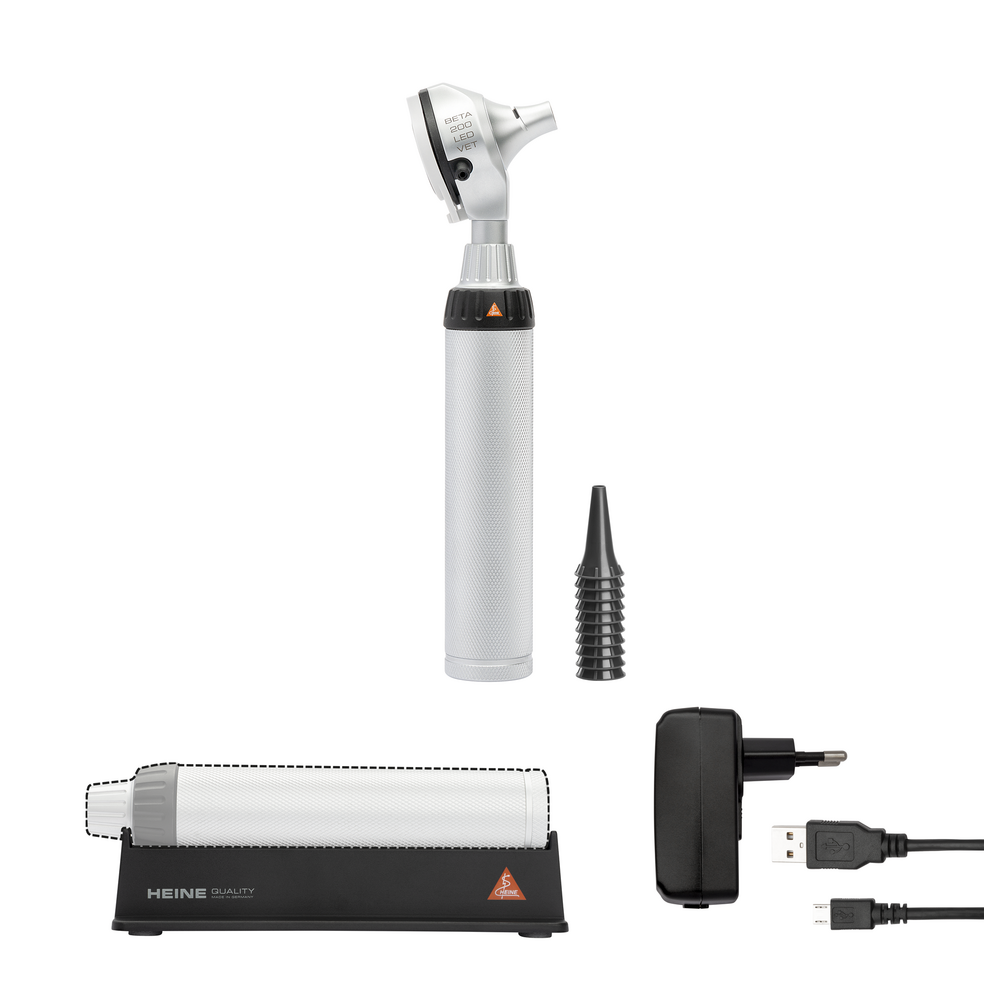 BETA 200 VET-Set F.O. Otoskop LED, BETA4 USB Ladegriff mit USB Kabel und Steckernetzteil BETA 200 VET-Set F.O. Otoskop LED, BETA4 USB Ladegriff mit USB Kabel und Steckernetzteil