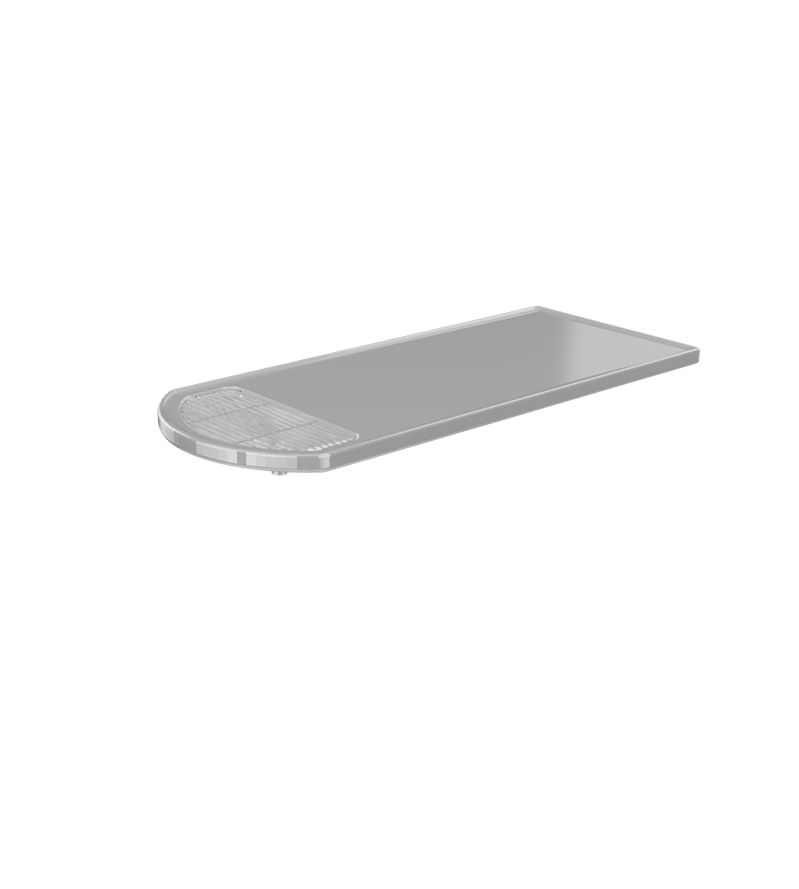 Indulab Dentaltischplatte GFK kurz weiß mit Rand und Ablauf 125x50cm und integriertem POM Gitter Kunststoffeinsatz Indulab Dentaltischplatte GFK kurz weiß mit Rand und Ablauf 125x50cm und integriertem POM Gitter Kunststoffeinsatz