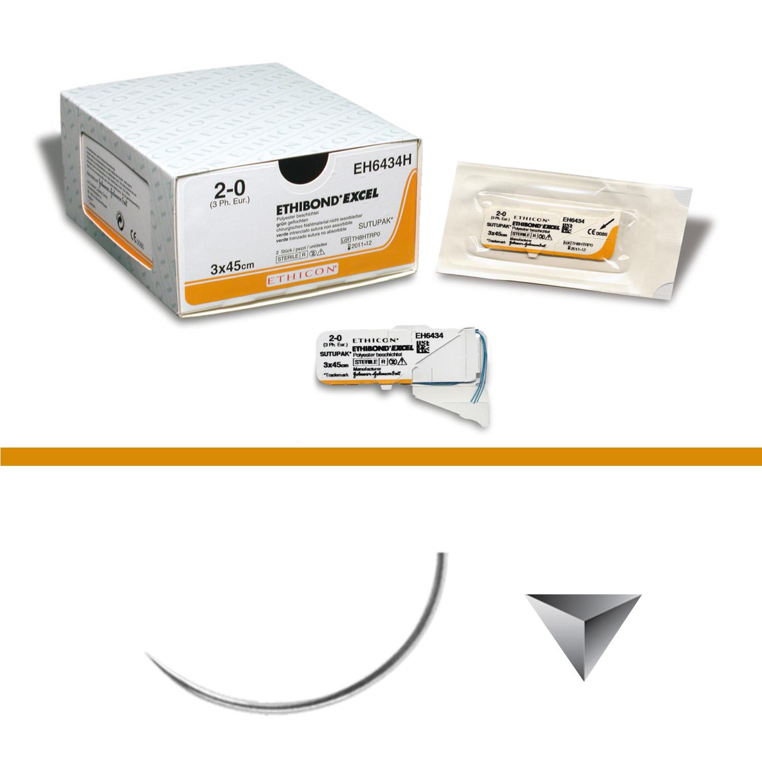 ETHIBOND EXCEL GRUEN GEFL EH7346H, FS2, USP3-0, 0,45m, 36 Stück ETHIBOND EXCEL GRUEN GEFL EH7346H, FS2, USP3-0, 0,45m, 36 Stück