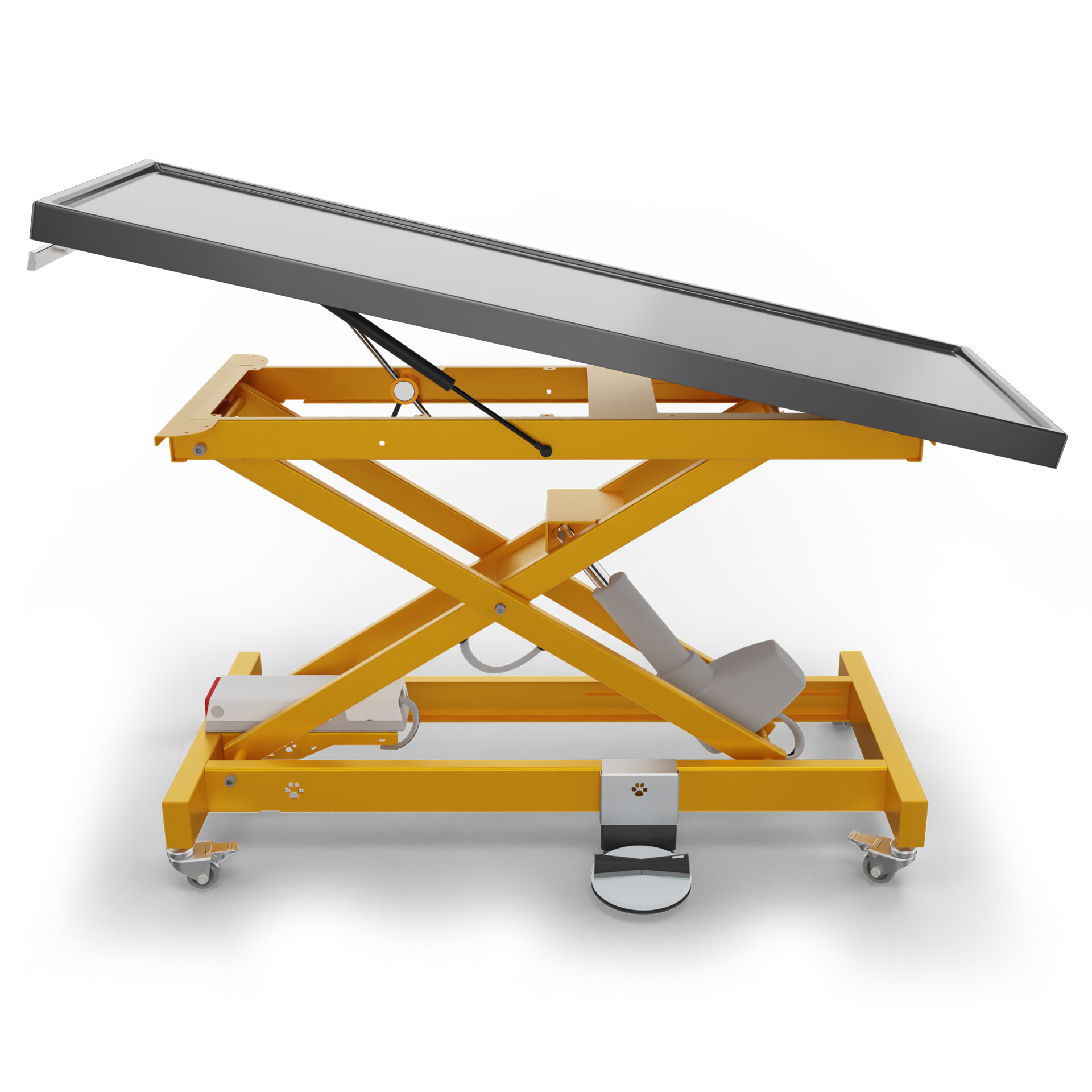 Scherenhubtisch, Scherenhubtisch-Lift, Beton-/Maschinenwagen, Lastenlift, Gelb