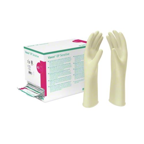 Vasco OP-Latexhandschuhe Sensitive, steril, Gr. 8,5, puderfrei, 40 Paar Vasco OP-Latexhandschuhe Sensitive, steril, Gr. 8,5, puderfrei, 40 Paar