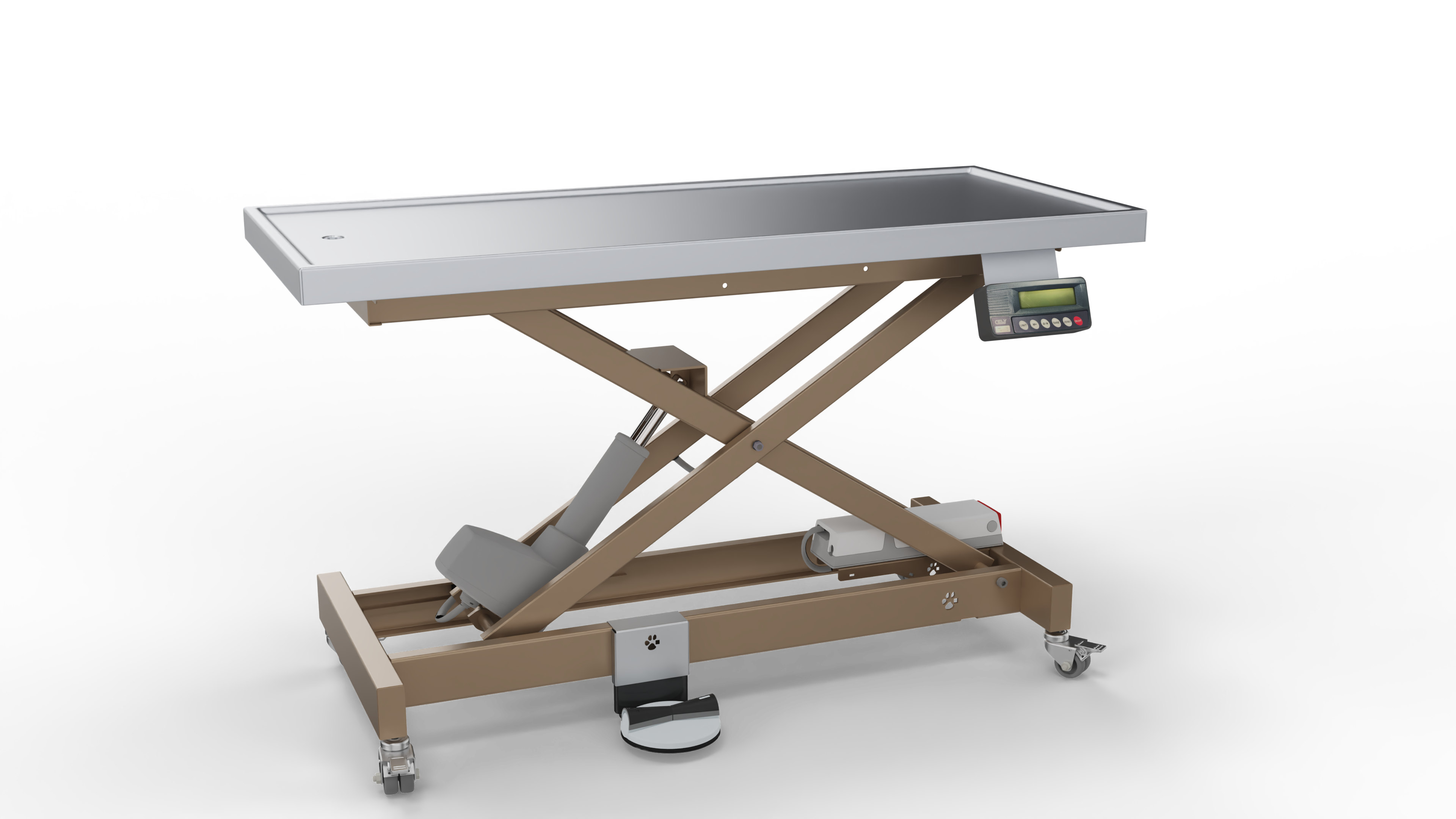 Laborwaage, Plattformwaage, Waage mit Display, verstellbarer Rahmen, rollbare Wagen