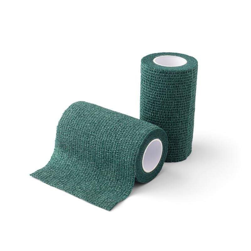 Kohäsive Bandage, elastische Binde, dunkelgrün, Netzstruktur