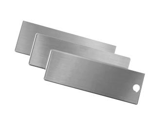 Kennzeichnungsschild zu SPITZ Containern silber mit Beschriftung Aluminium, Klinge, Waffe