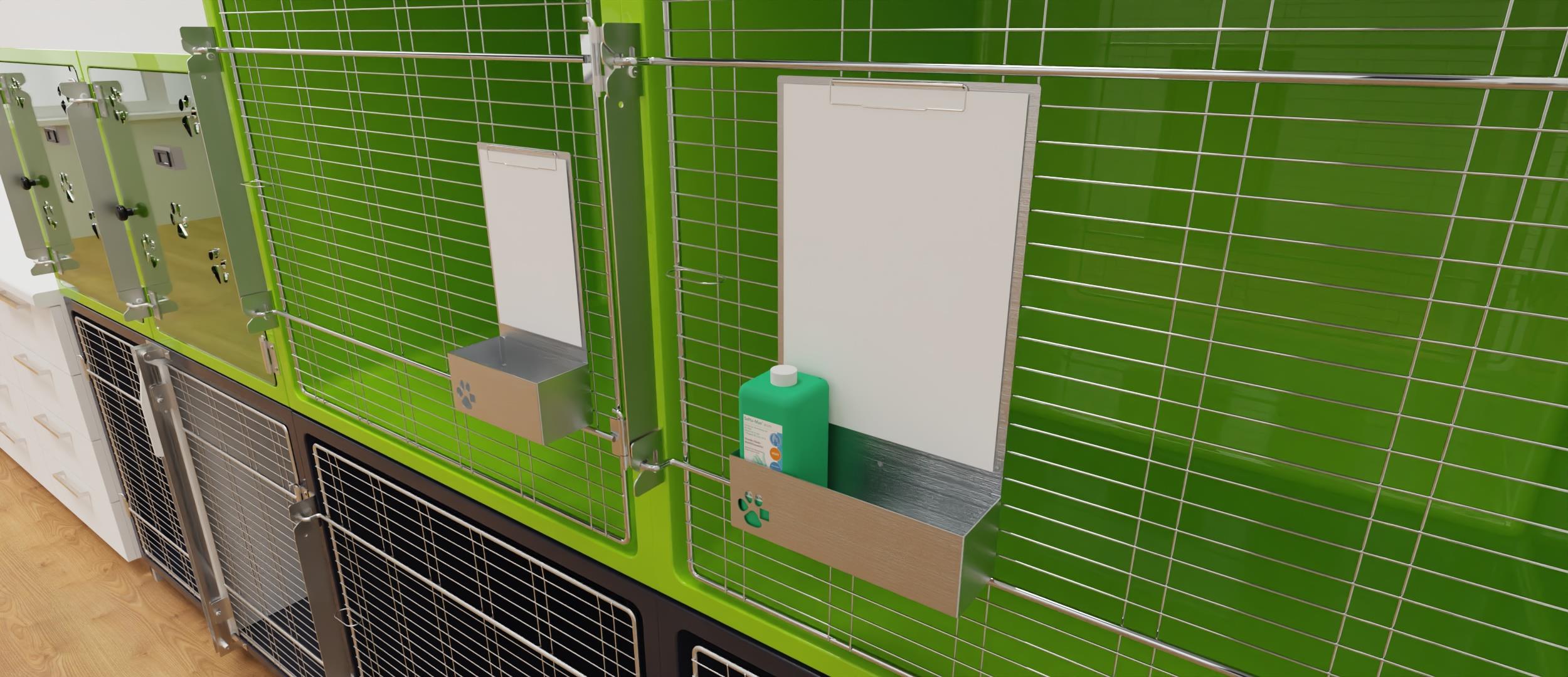 Indulab A4 Halterung für Medikamente und Datenblätter, mit Verschraubung an Gittertür Drinnen, Innenarchitektur
