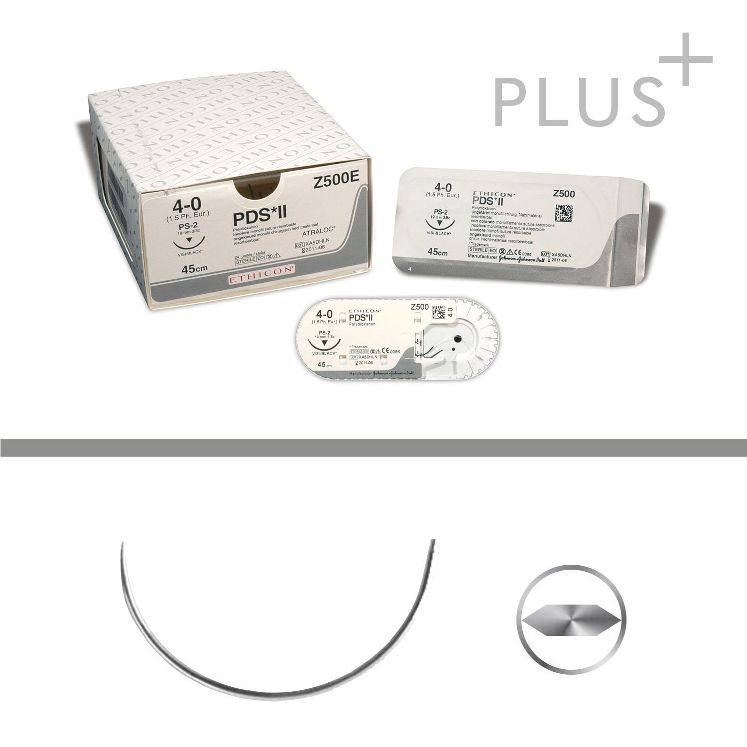 PDS II Plus viol monofil PDP341H, USP1, 0,70m, 1/2-Kreis Rundkörper spitz CT1 36mm, 36 Stück PDS II Plus viol monofil PDP341H, USP1, 0,70m, 1/2-Kreis Rundkörper spitz CT1 36mm, 36 Stück