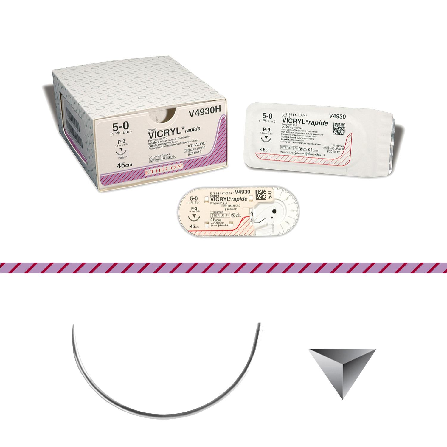 VICRYL RAPID UNGEF GEFL V4861H, CP, USP1, 0,90m, 36 Stück