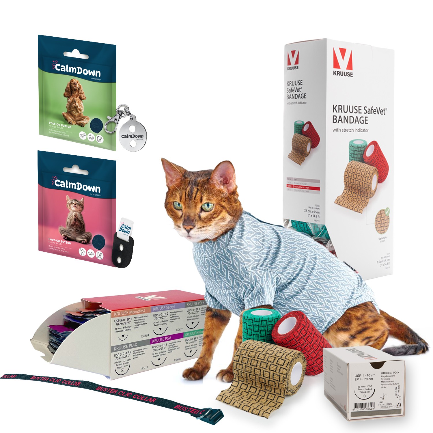 Katze, Tierarztbedarf, Katzenbandage, Schaumstoffbandage, Haustierbedarf