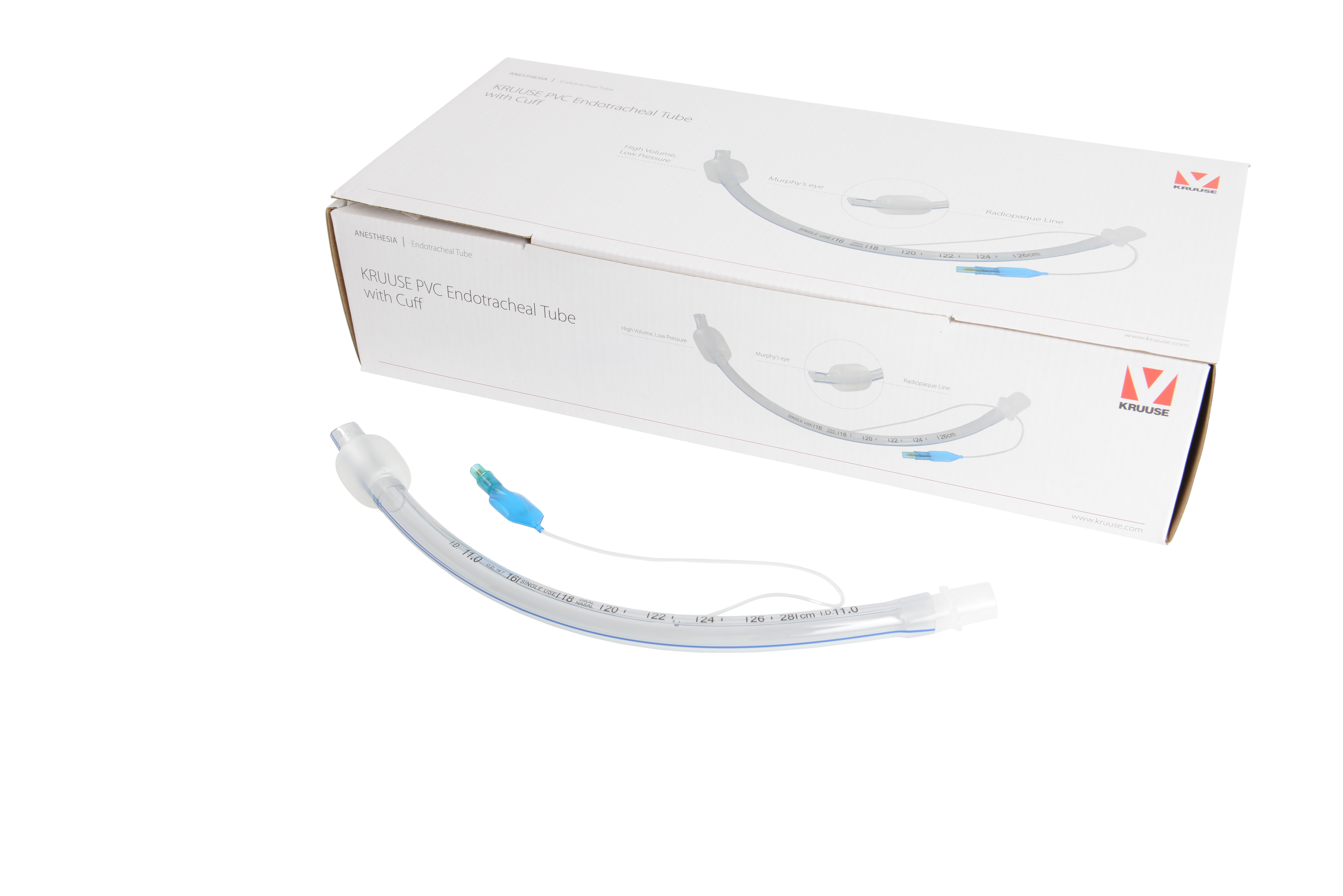 KRUUSE PVC Endotrachealtuben mit Cuff, ID 11,0mm 33,5 cm, 10 Stück Pinsel, Gerät, Werkzeug, Kiste