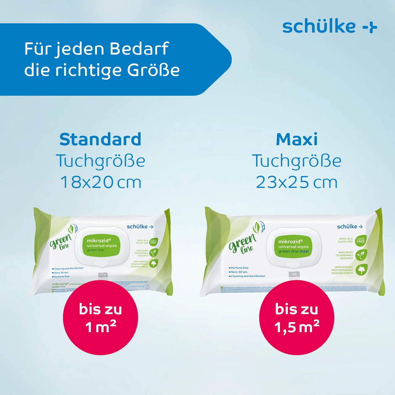 Mikrozid Universal Wipes green line maxi [23 x 25cm] [90 Stück]