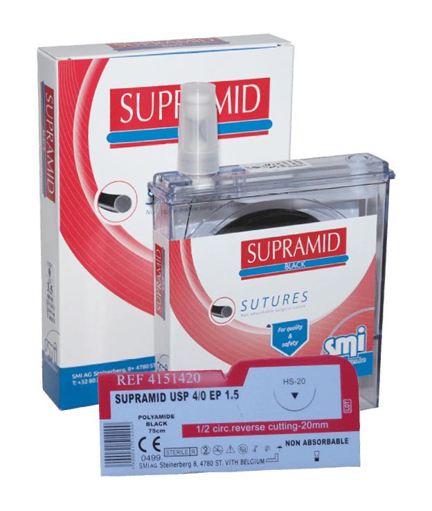 Supramid weiß USP 3/0 metr. 2, 100 m Flachspule Supramid weiß USP 3/0 metr. 2, 100 m Flachspule