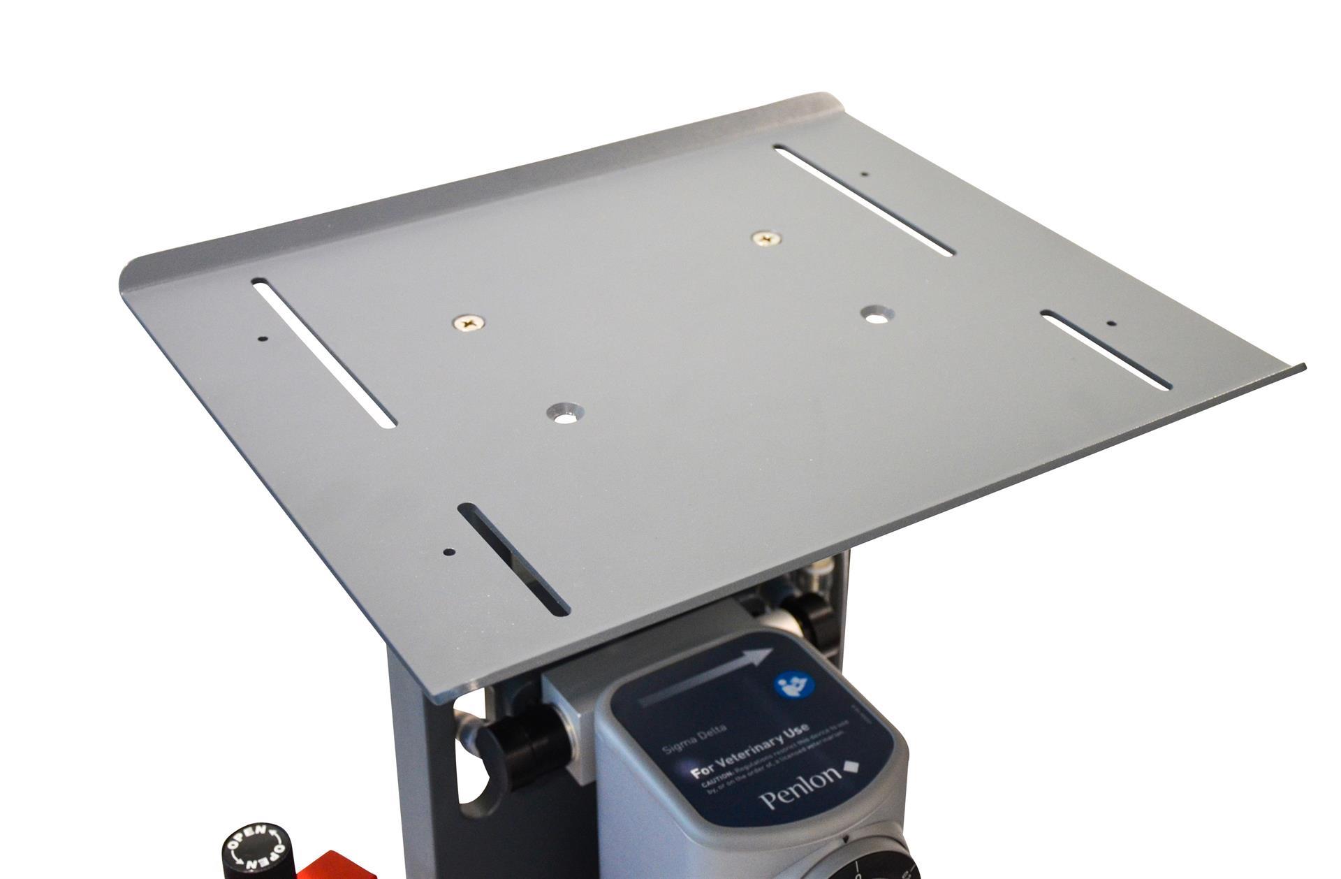 VeO² Ablage für VeO² plus Narkoseeinheit, stabile Metallablage 12'' x 14'' VeO² Ablage für VeO² plus Narkoseeinheit, stabile Metallablage 12'' x 14''