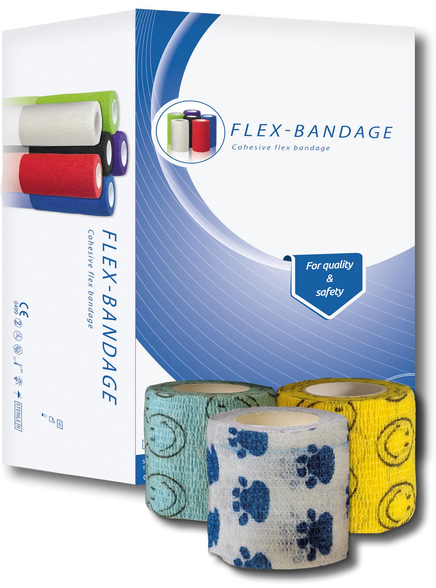 Flex Bandage FunBox Smiley und Pfote, 10cm, 18 Stück Flex Bandage FunBox Smiley und Pfote, 10cm, 18 Stück
