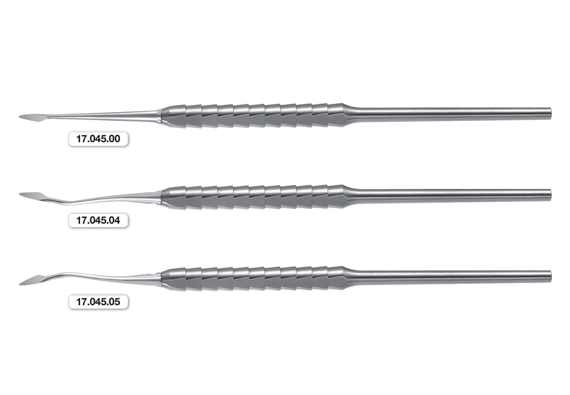 Approximal Desmotom, Fig. 4, distal Biegung, 3mm, ausw. m4x0,5, einendig im Zepf-Design-Schuppengr. Approximal Desmotom, Fig. 4, distal Biegung, 3mm, ausw. m4x0,5, einendig im Zepf-Design-Schuppengr.