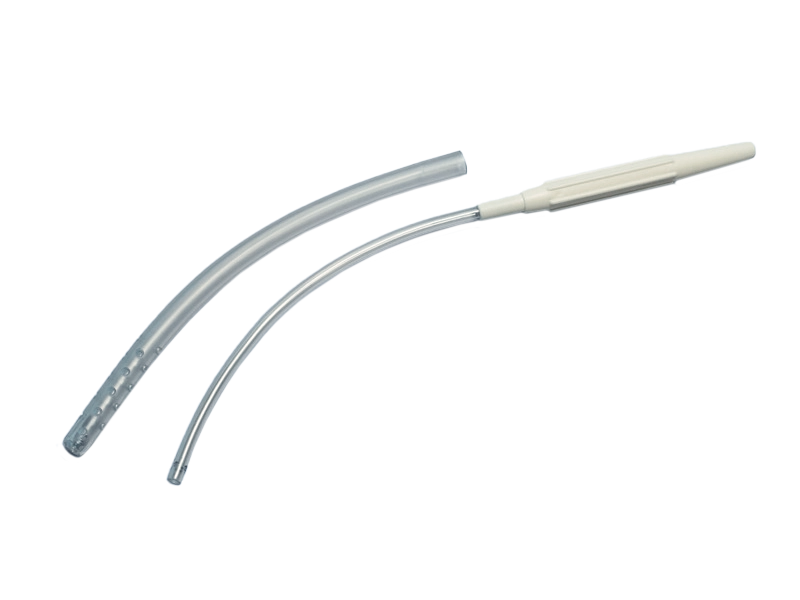 Saugansatz Ileus, gebogen, 10mm, mit Handgriff, 50 Stück