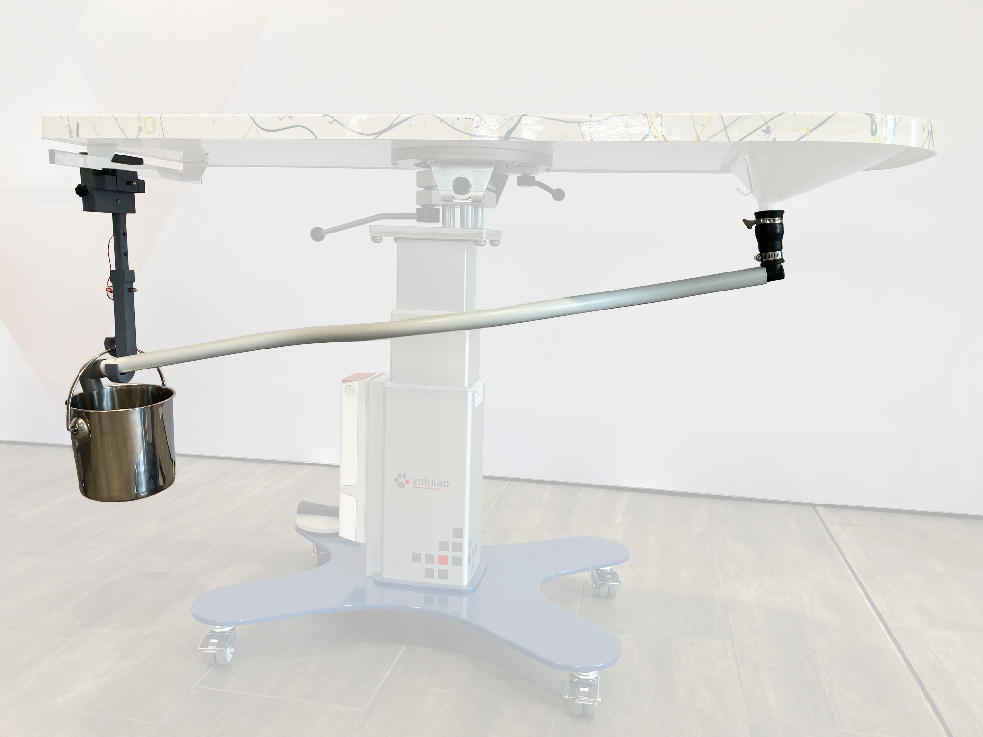 Handgriff, OP-Tisch, verstellbarer Stativ, Metallbehälter, Laborausrüstung