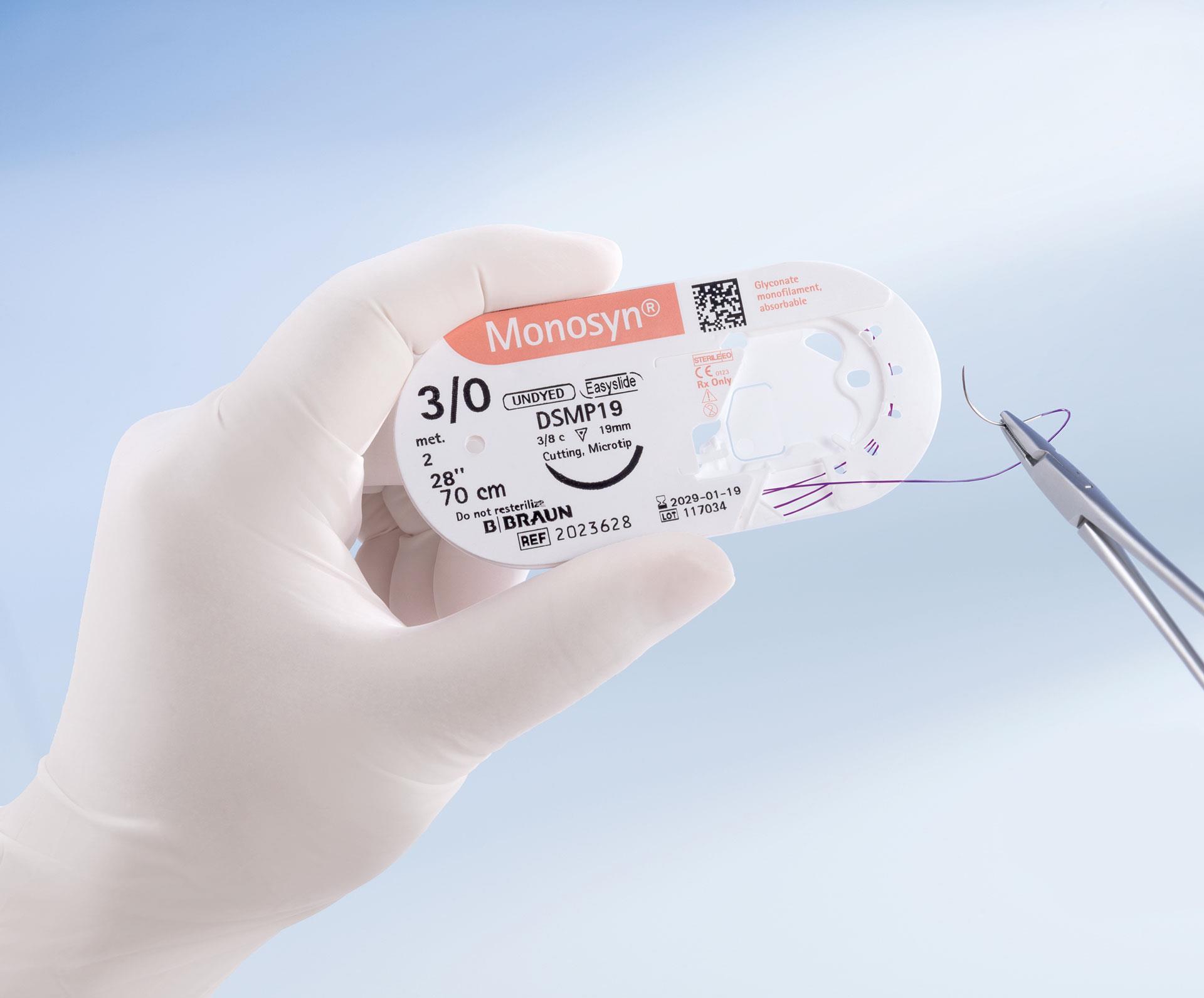 Monosyn 3/0 metr.2  70 cm 36 Stk HR 22 1/2 Kreis Rundkörper-Nadel  C2022015