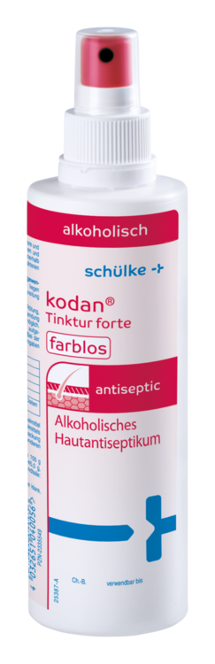 Kodan Tinktur Forte, farblos, 250 ml Hautdesinfektion Flasche, Lotion, Essen, Ketchup, Kosmetik