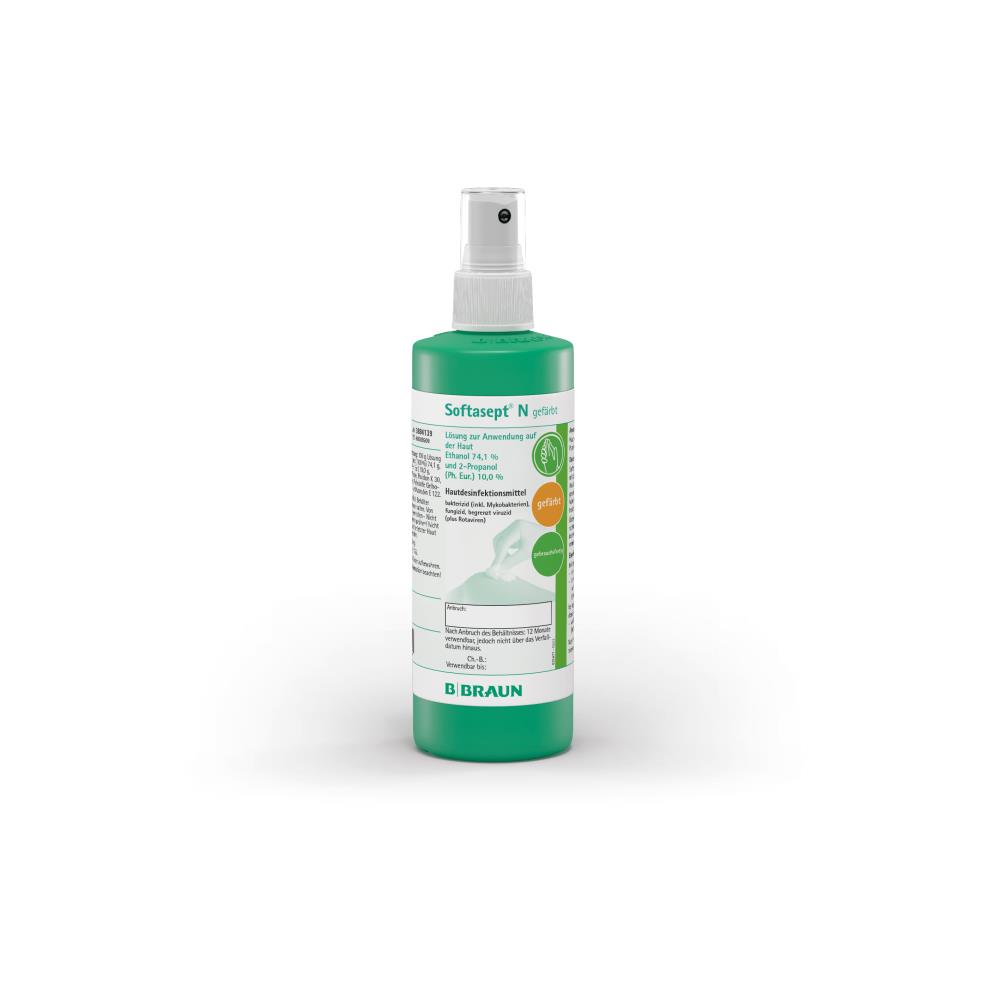 Softasept N gefärbt 250 ml Desinfektionsmittel, Sprühfl. Softasept N gefärbt 250 ml Desinfektionsmittel, Sprühfl.