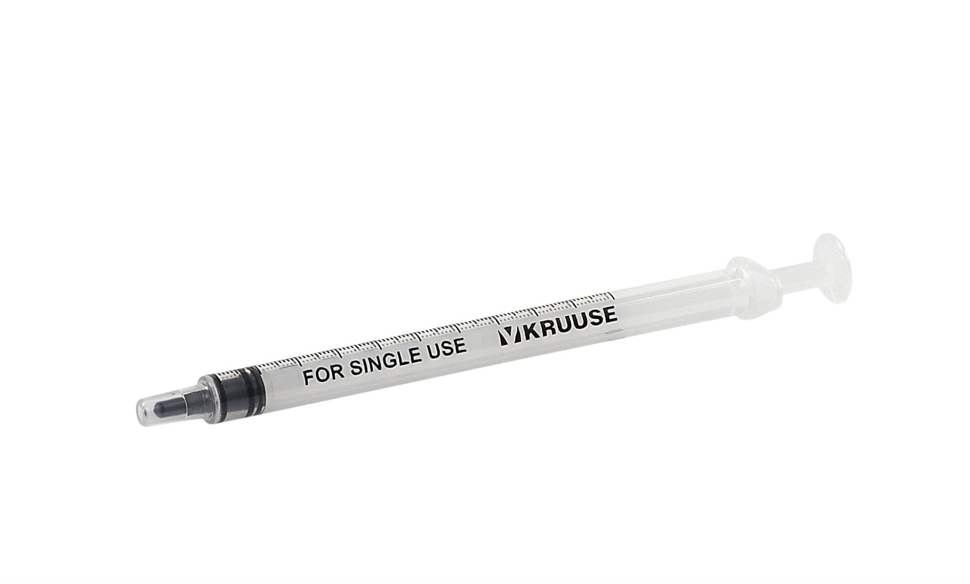 Einwegspritze mit Gummikolben 1 ml, mit Spardorn 100 Stück steril Einwegspritze mit Gummikolben 1 ml, mit Spardorn 100 Stück steril