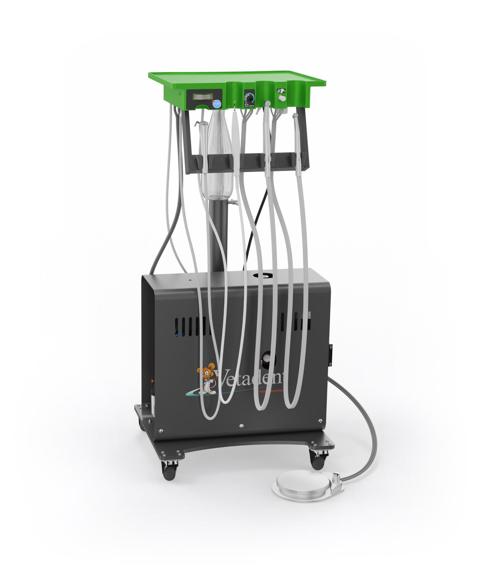 Dentaleinheit Intro auf Fahrgestell inkl. Kompressor mit NSK LED Piezo Scaler und Wasserführung Dentaleinheit Intro auf Fahrgestell inkl. Kompressor mit NSK LED Piezo Scaler und Wasserführung