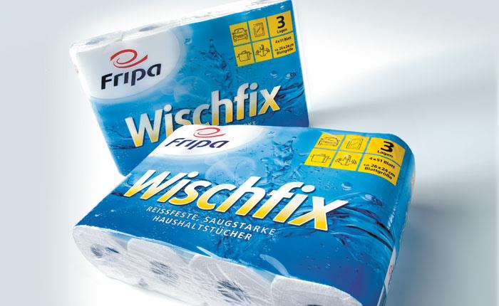 Wischfix, Küchenrolle, 3-lagig 4 Rollen je 51 Abrisse Wischfix, Küchenrolle, 3-lagig 4 Rollen je 51 Abrisse