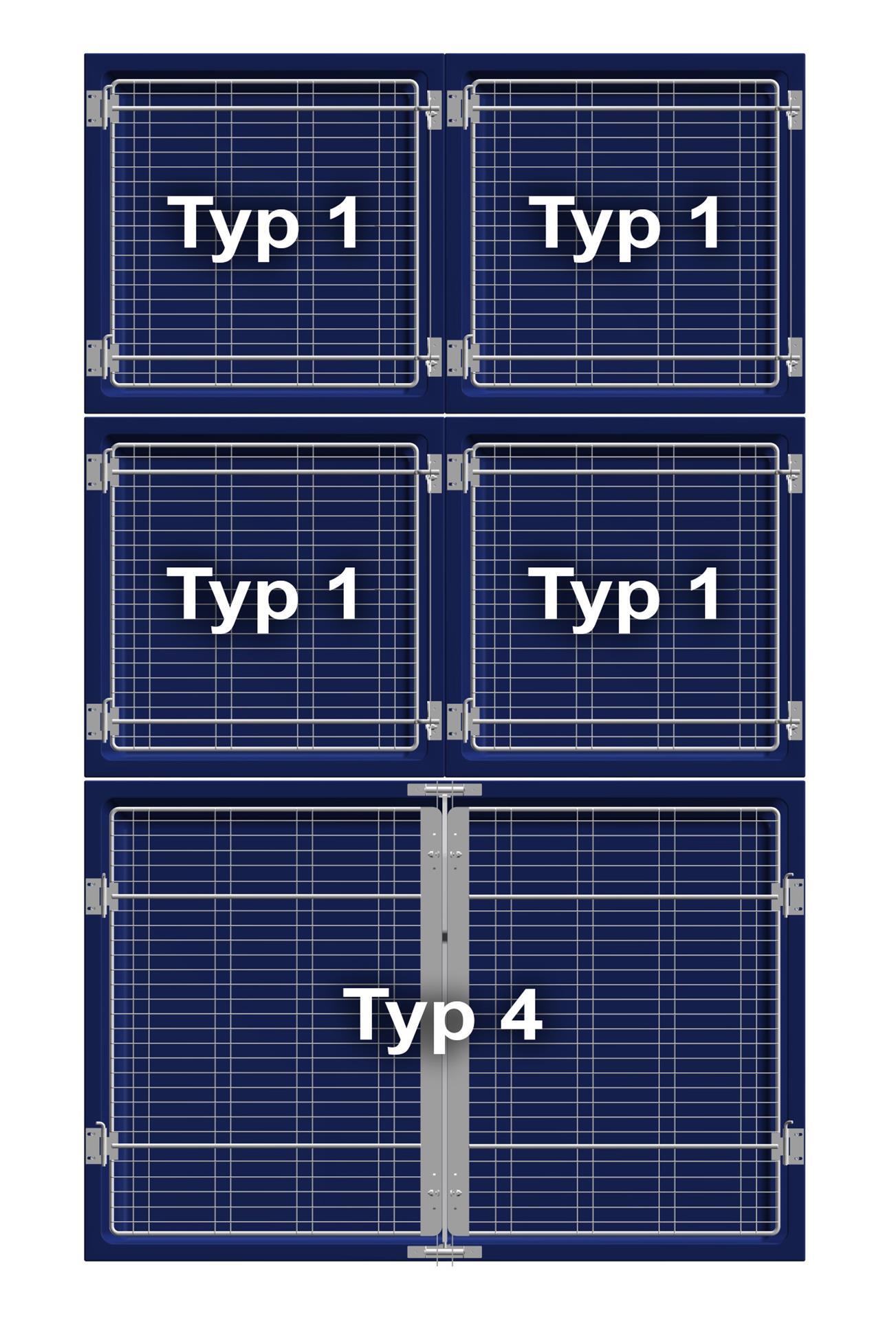 MK 32 Gestell für Tierboxenkombinationen      1 x Typ 4 und 4 x Typ 1 MK 32 Gestell für Tierboxenkombinationen      1 x Typ 4 und 4 x Typ 1