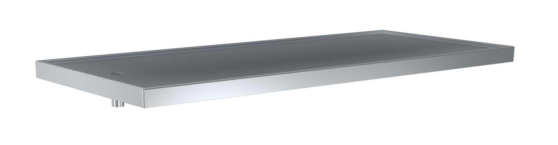 Tischplatten Edelstahl mit Rand und Ablauf Tischplatten Edelstahl mit Rand und Ablauf
