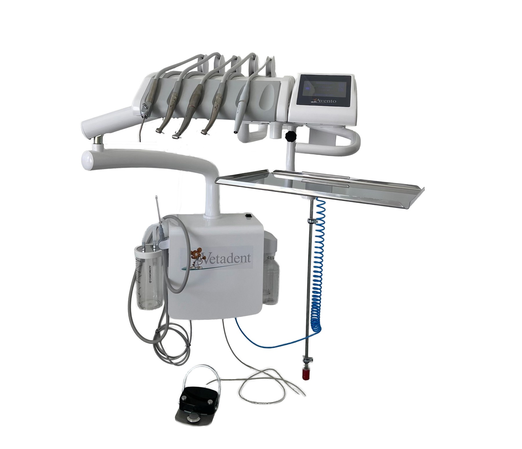 dentalstuhl, Zahnarztgerät, Seitenmontierte Instrumente, Bedienfeld, Fusspedal