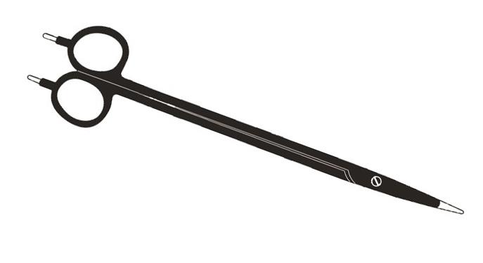 POWERSTAR Bipolare Schere Metzenbaum mit Präzisionsspitze, gebogene Branchen, Länge 230 mm POWERSTAR Bipolare Schere Metzenbaum mit Präzisionsspitze, gebogene Branchen, Länge 230 mm