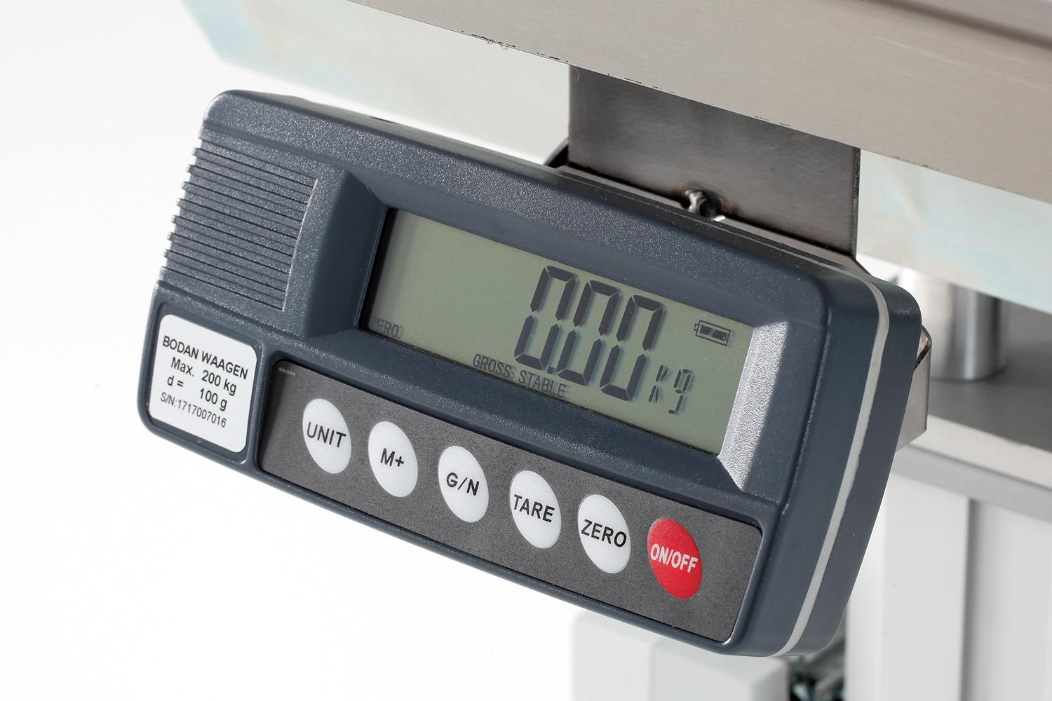 Scherentisch mit Waage , Akkutechnologie und Lenkrollen Scherentisch mit Waage , Akkutechnologie und Lenkrollen