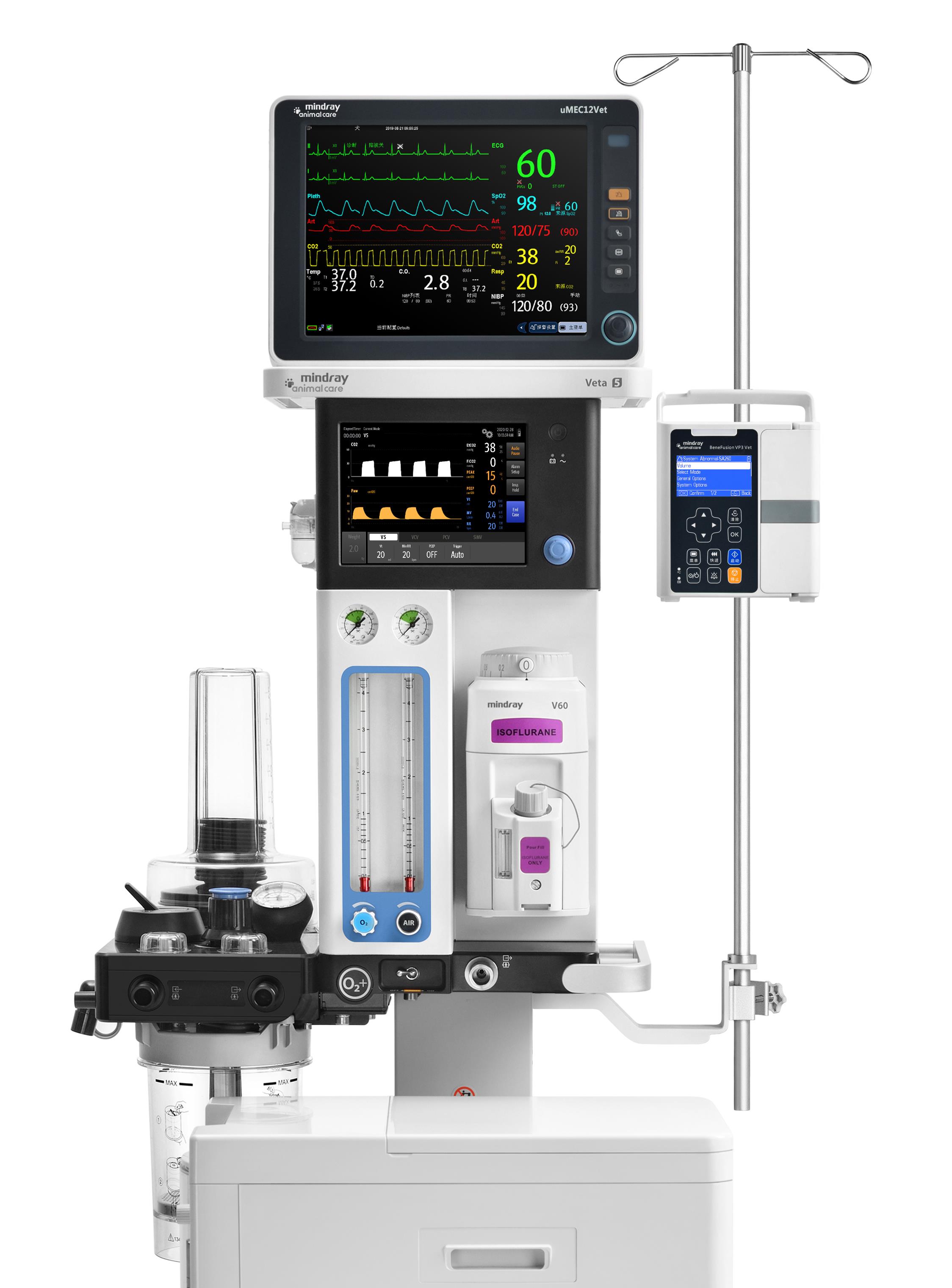 Narkosegerät Mindray Veta 5 Premium + PLUS mit CO² Modul auf Trolley Narkosegerät Mindray Veta 5 Premium + PLUS mit CO² Modul auf Trolley