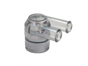 Rohranschluss, Verbindungsstück, Durchmesser klein, Schlauchanschluss, Glas/Transparenter Kunststoff