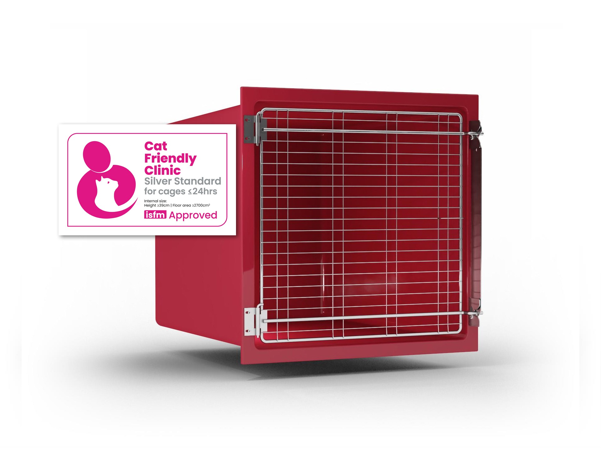 Tierbox indulab Typ 1 aus glasfaserverstärktem Polyester, mit Gittertür, bitte geben Sie den gewünschten Anschlag an Den, Drinnen, Visitenkarte, Text, Zwinger