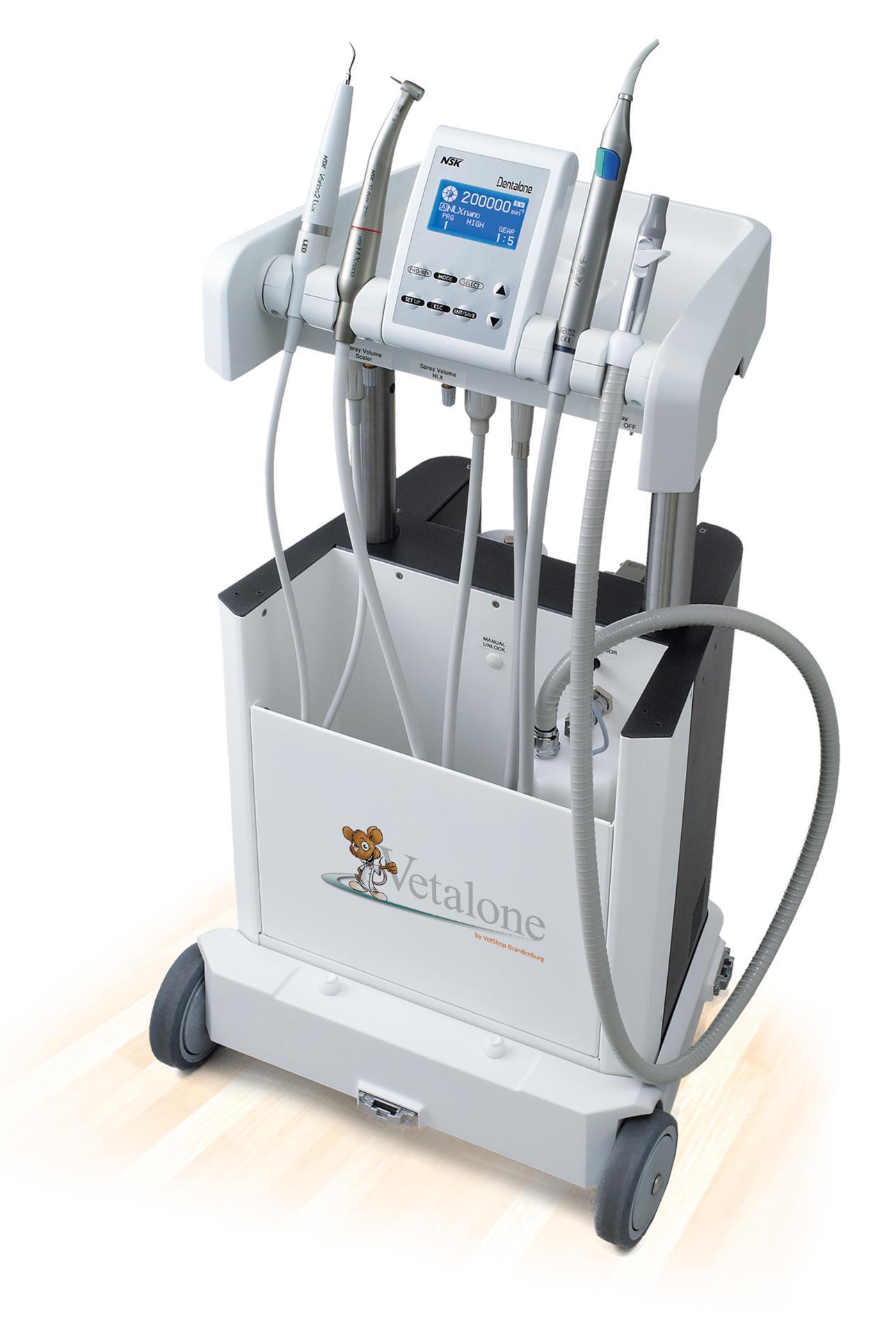 Vetalone mobile Dentaleinheit  mit LED Lichtausstattung und Absaugung Vetalone mobile Dentaleinheit  mit LED Lichtausstattung und Absaugung