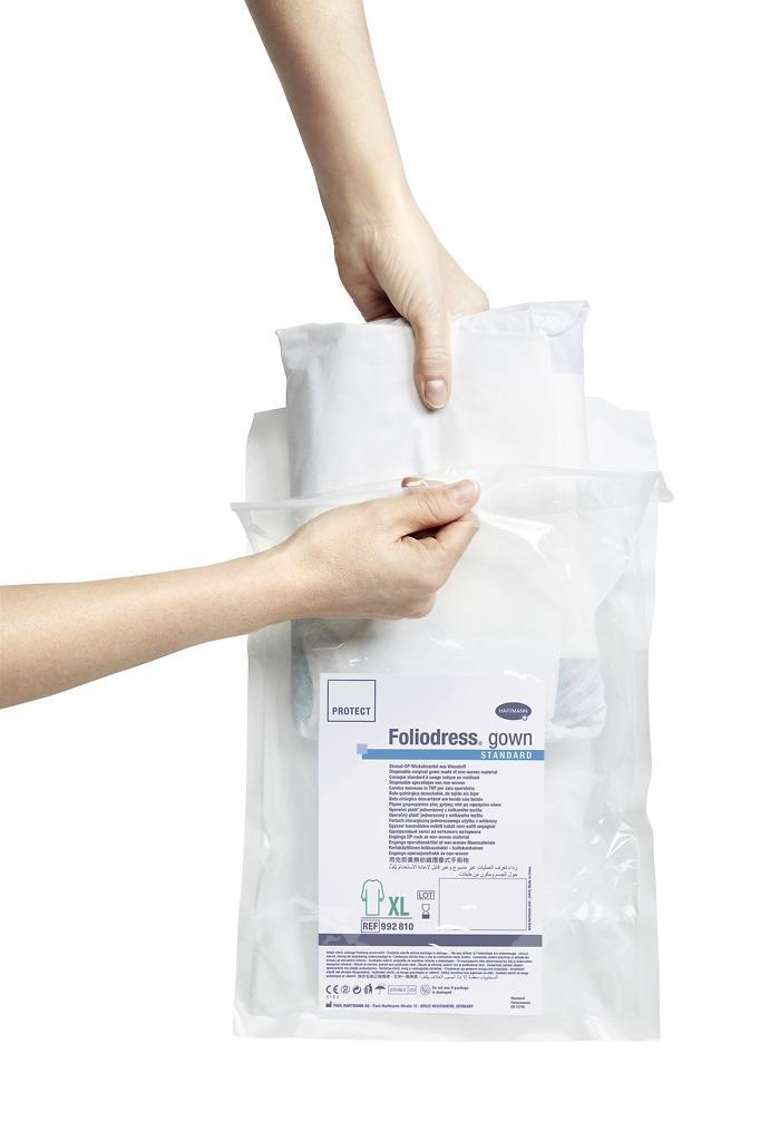 OP Mantel Foliodress gown Protect, Standard [Gr. L, 125cm] [32 Stück]