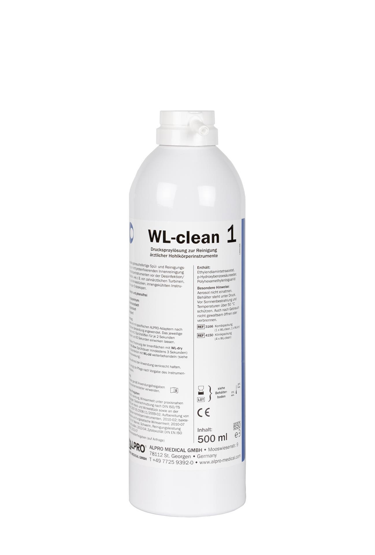WL-clean, 500 ml Sprühdose zur manuellen Reinigung von Hohlkörpern WL-clean, 500 ml Sprühdose zur manuellen Reinigung von Hohlkörpern