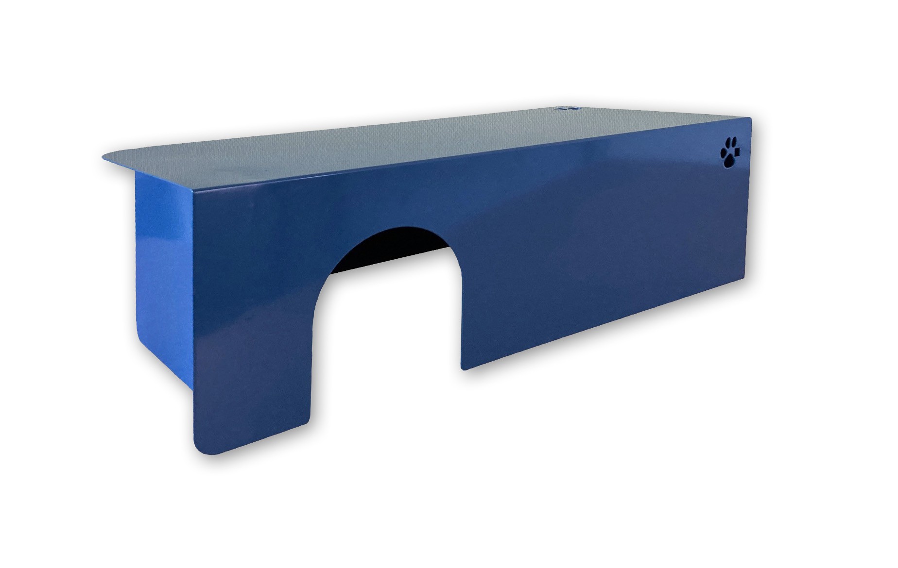 Indulab Katzen-Versteckbox seitlich mit rundem Ausschnitt und Einblicksöffnung, passend für alle Indulab Tierboxen auf der rechten Seite