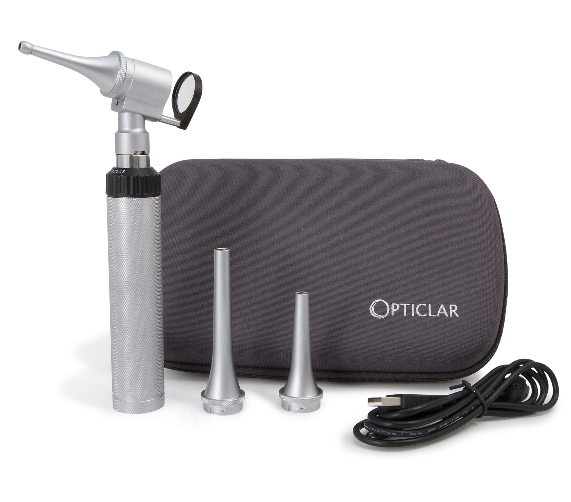 Pro-VET LED Otoskop Set mit geschlitztem Kopfstück und USB Ladekabel Pro-VET LED Otoskop Set mit geschlitztem Kopfstück und USB Ladekabel