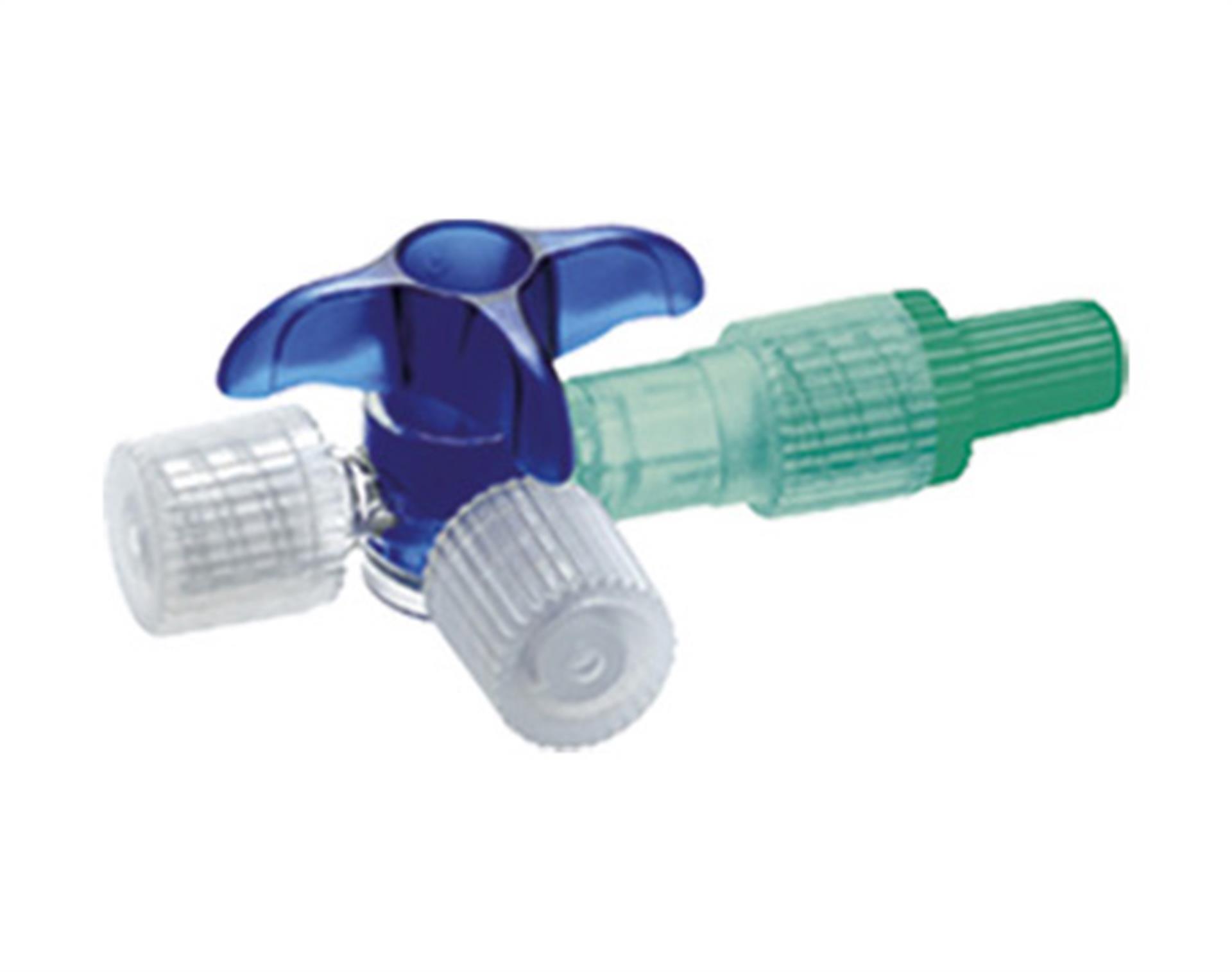 Dreiwegehahn Connecta Plus 3, blau, 100 Stück Dreiwegehahn Connecta Plus 3, blau, 100 Stück