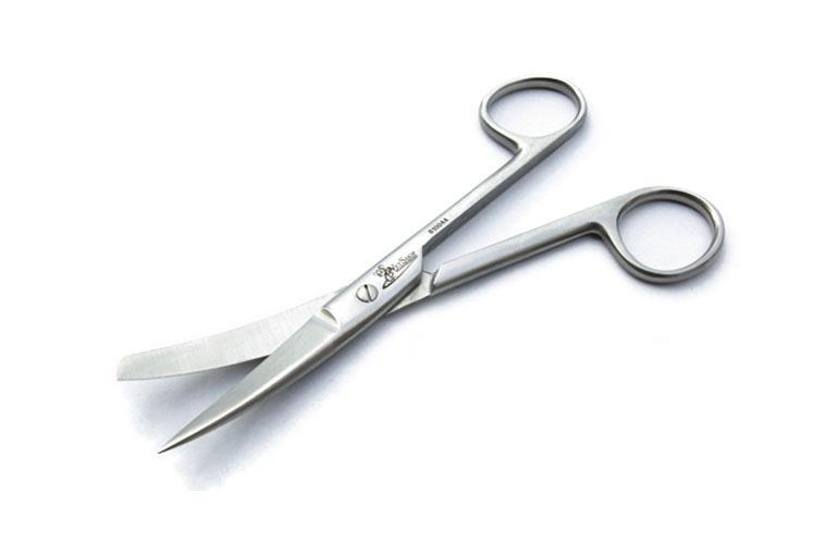 Schere chirurg. gebogen 14.5 cm spitz / stumpf Schere chirurg. gebogen 14.5 cm spitz / stumpf