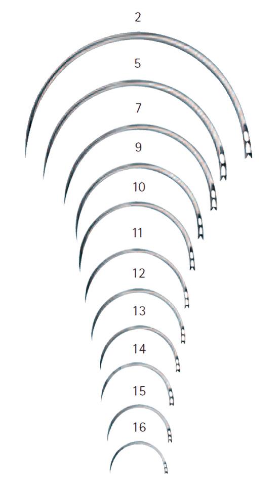chirurgische Nadeln 1/2 Kreis Rundkörper HR 42 mm Figur 9 12 Stk chirurgische Nadeln 1/2 Kreis Rundkörper HR 42 mm Figur 9 12 Stk