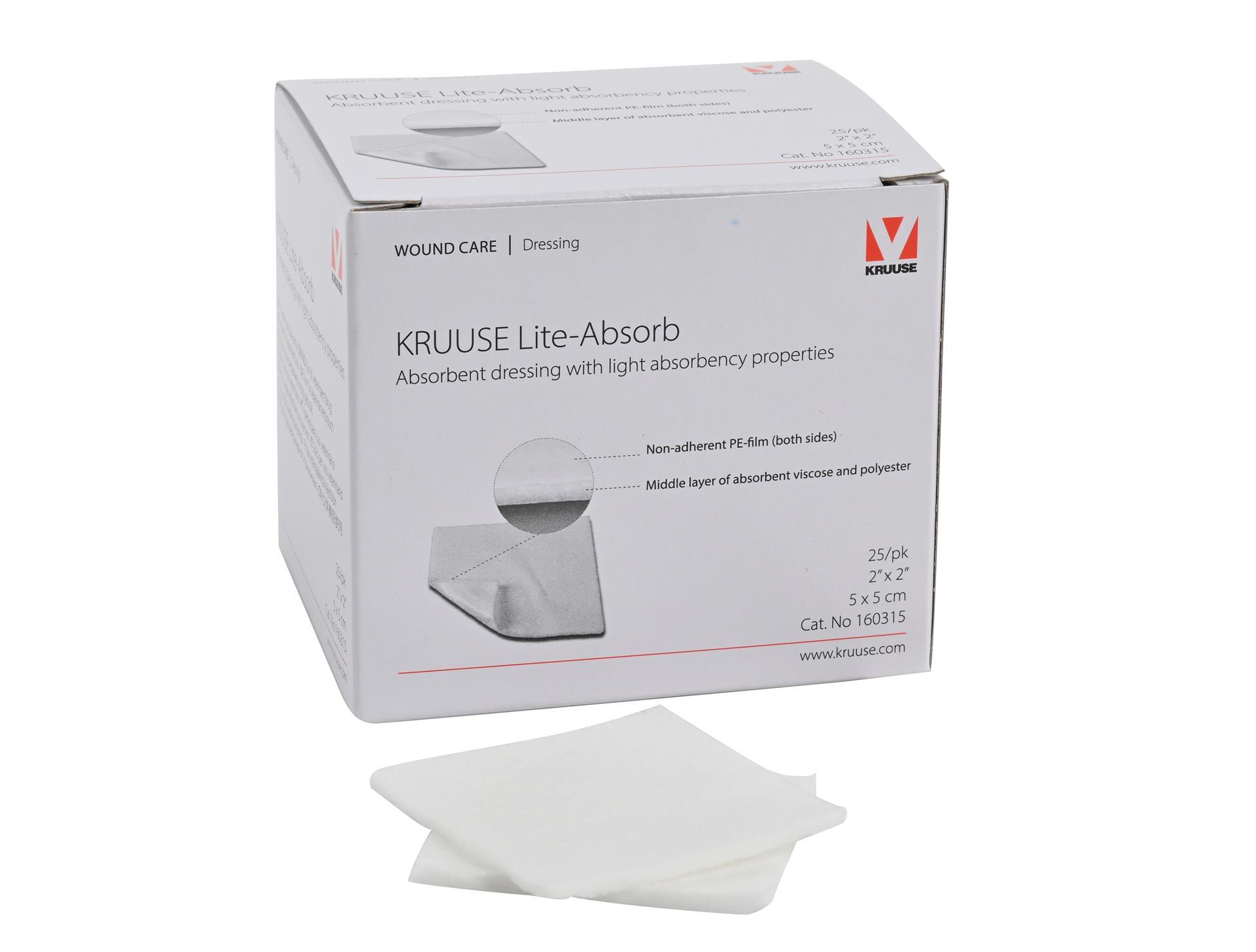 KRUUSE Lite-Absorb, 5 x 5 cm, 25 Stück KRUUSE Lite-Absorb, 5 x 5 cm, 25 Stück