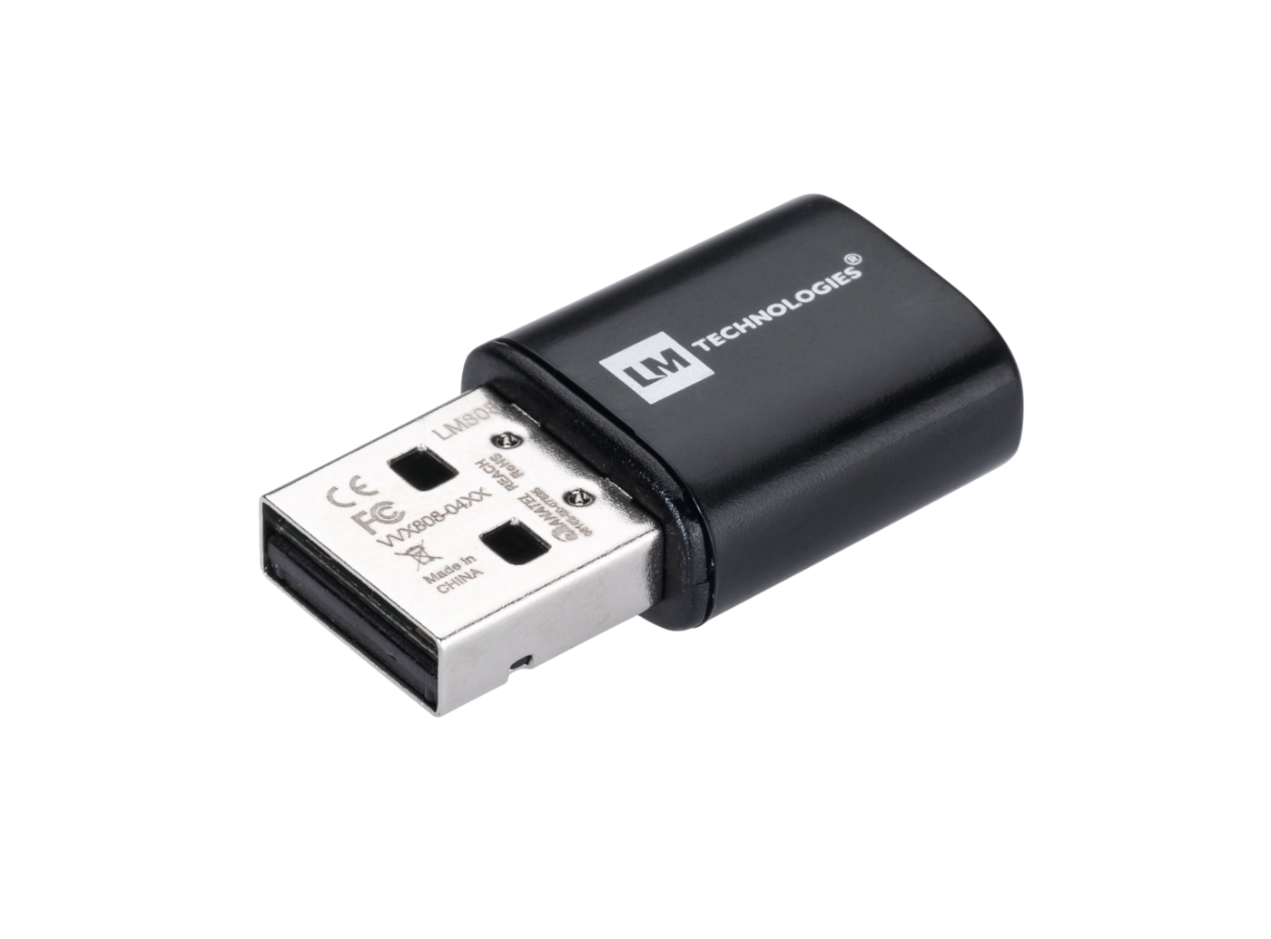 USB-Adapter, USB-A, USB 2.0, Dongle, Black housing