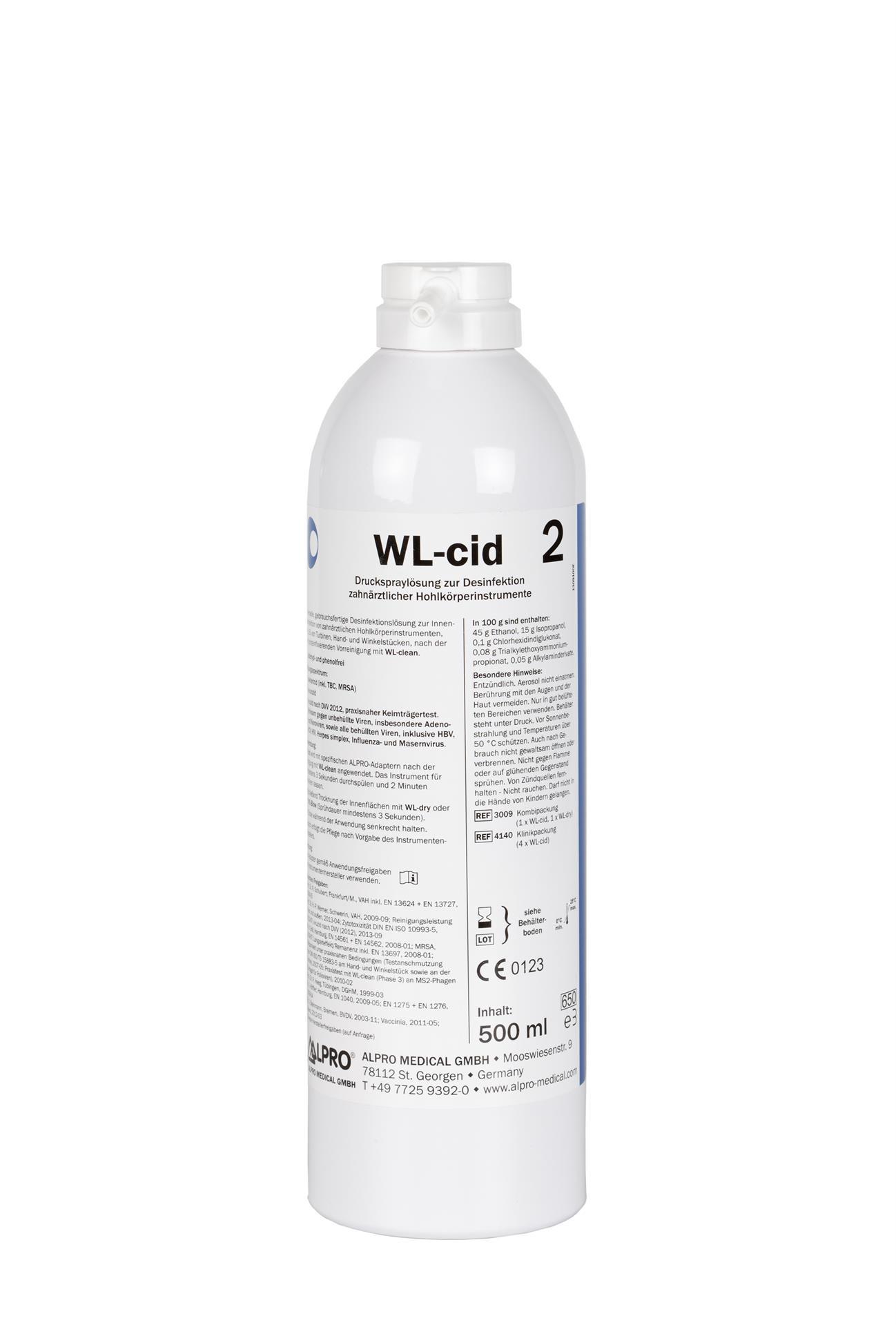 WL-cid, 500 ml Sprühdose zur manuellen Desinfektion von Hohlkörpern WL-cid, 500 ml Sprühdose zur manuellen Desinfektion von Hohlkörpern