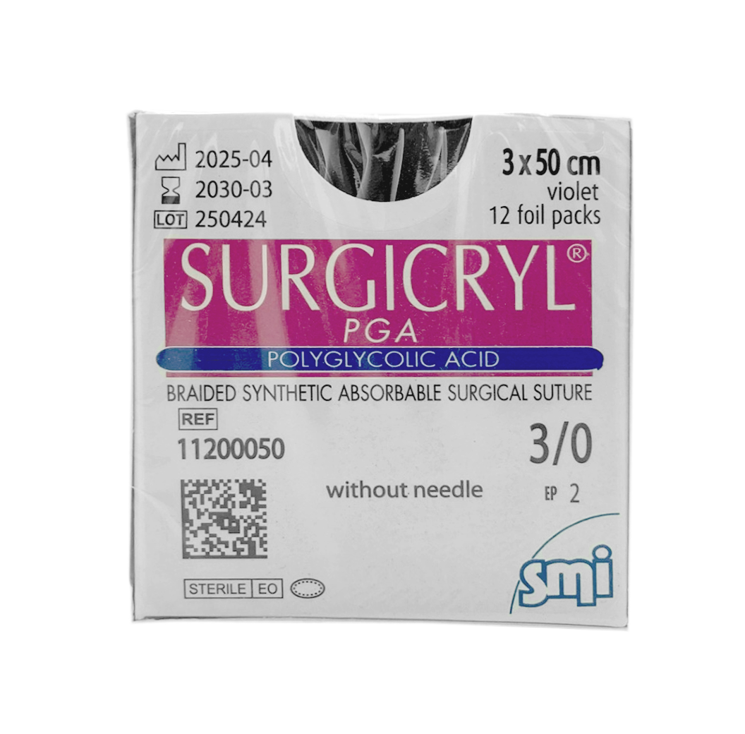 Chirurgische Naht, geflochten, Polyglocylsäure, violettverpackung, 12 Folienpackungen